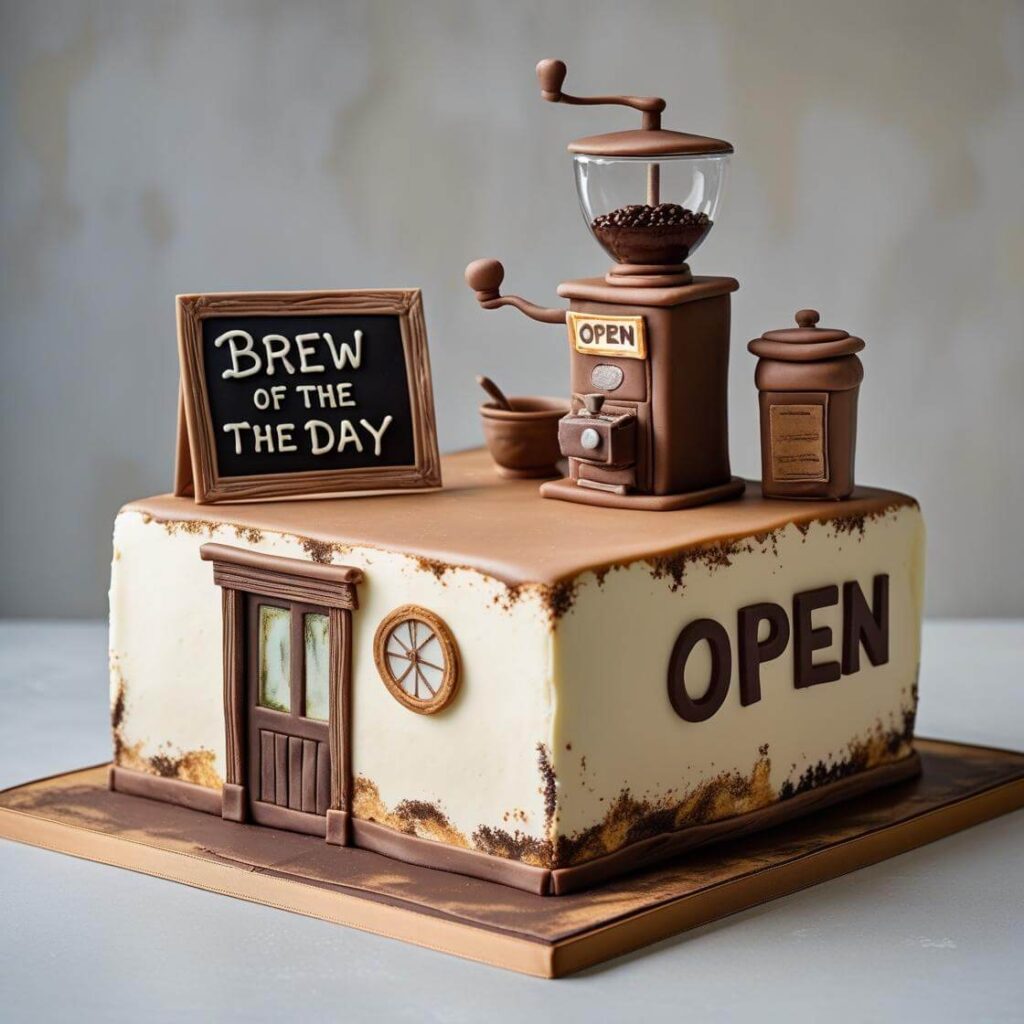 Vintage Coffee Shop Cake