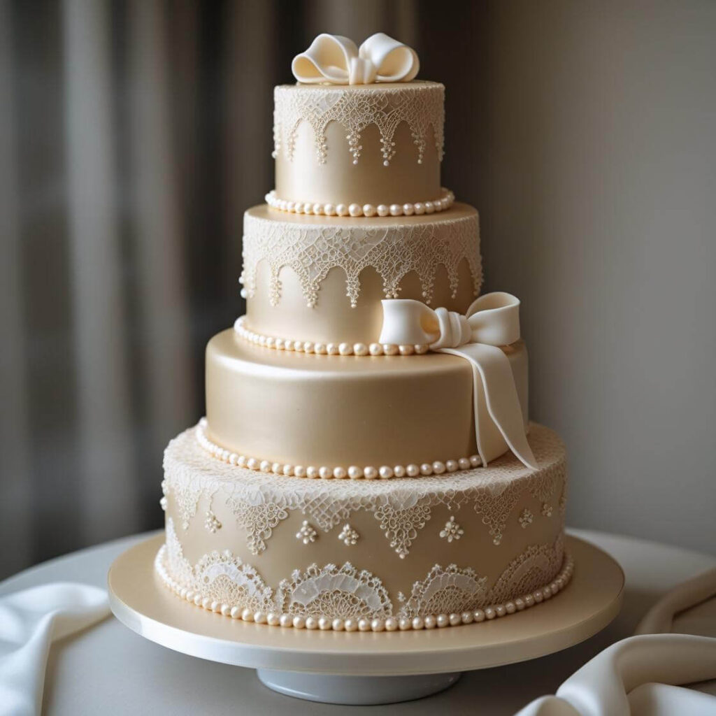 Vintage-Inspired Lace Cake