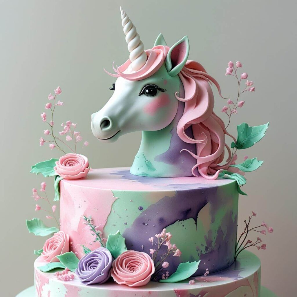 10 Magical Unicorn Cake Design Ideas to Wow Your Guests 10 Watercolor Unicorn Cake
