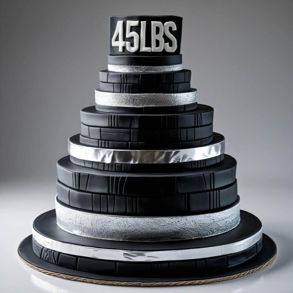 10 Unique Gym Cake Design Ideas for Fitness Enthusiasts 7 Weight Plate Stack Cake