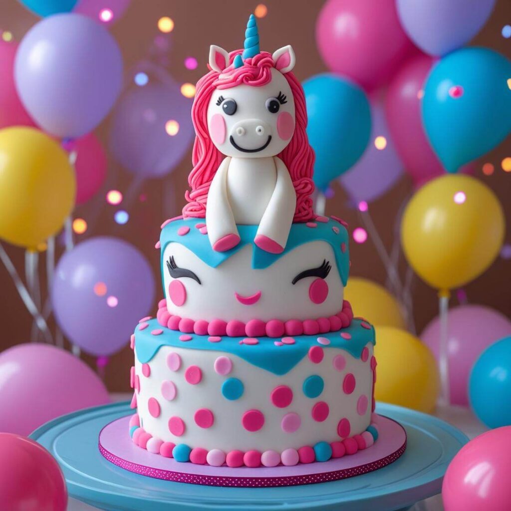 Whimsical Cartoon Theme Cake