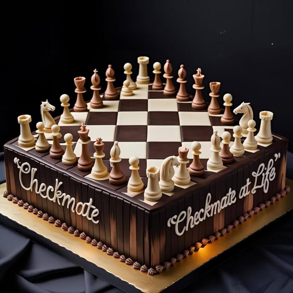 10 Trending Cake Designs for Grandpa in 2025 – Sweet & Sentimental! 6 Wooden Chessboard Cake