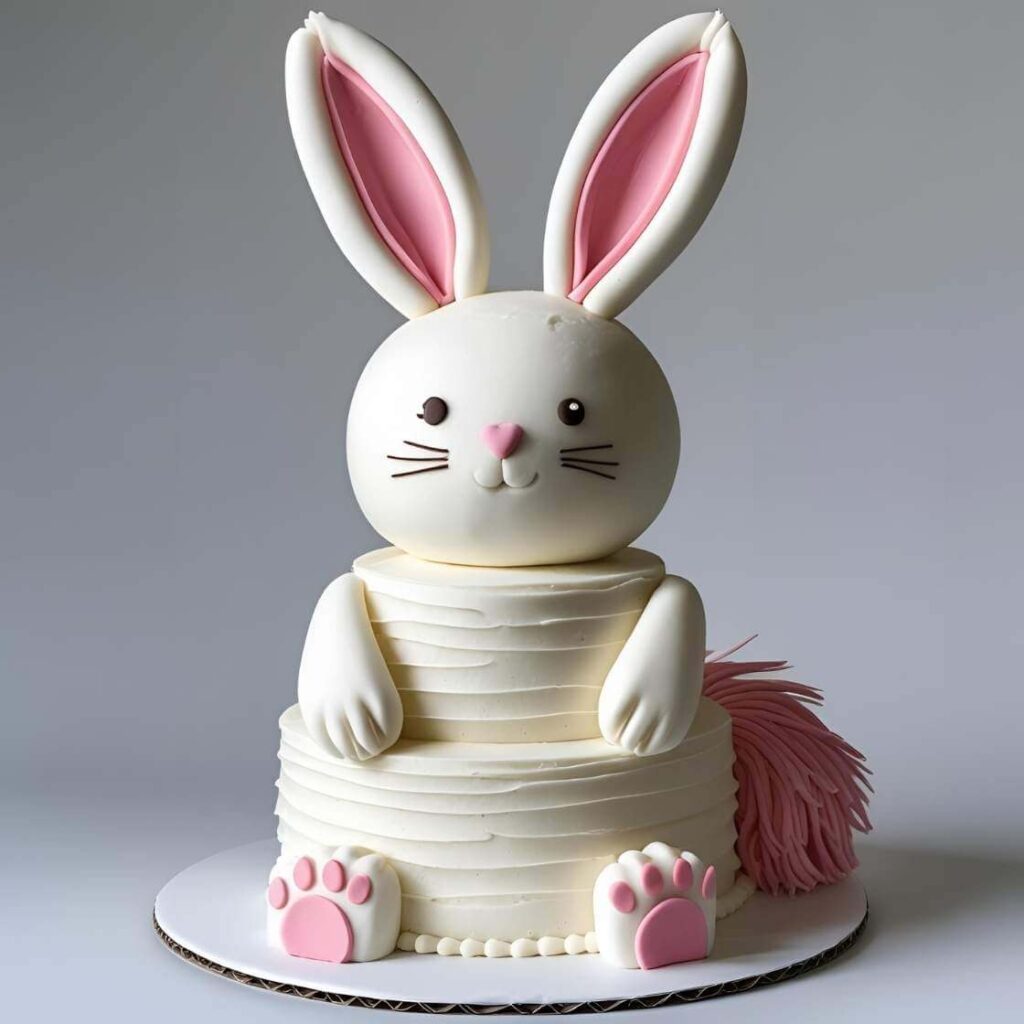 3D Bunny Shaped Cake