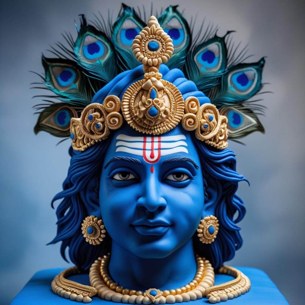 3D Krishna Statue Cake