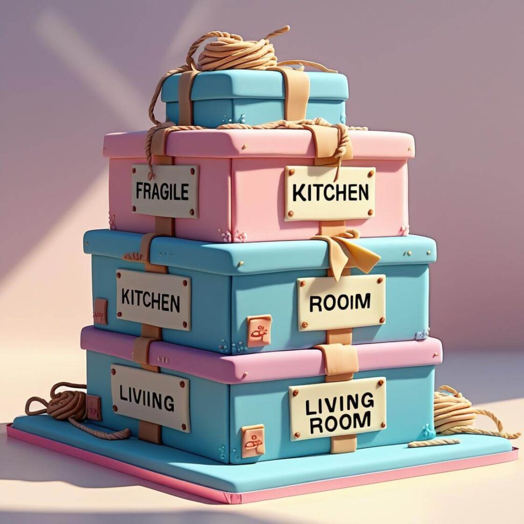 3D Moving Box Cake