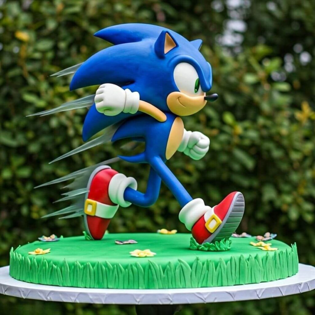 Best 20 Stunning Sonic Cake Design Ideas for the Ultimate Fan 3 3D Sonic Running Cake