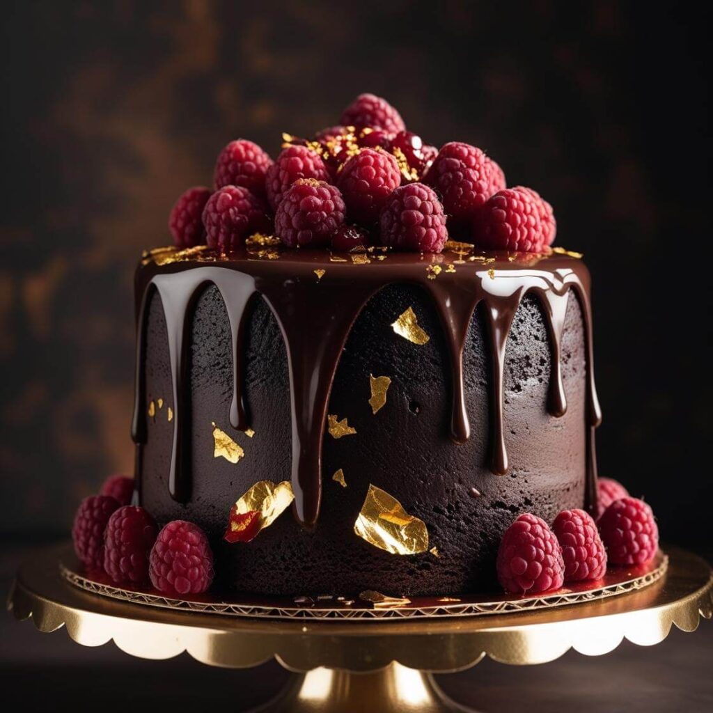 10 Aesthetic Cake Ideas That Went Viral on Instagram 9 Aesthetic Chocolate Drip with Gold Cake