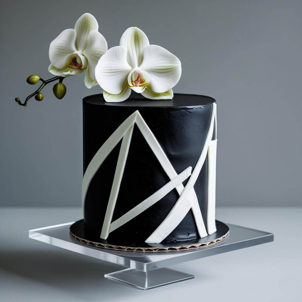 10 Stunning Birthday Cake Designs for Women – Elegant, Glam & Unique! 10 Black & White Minimalist Cake