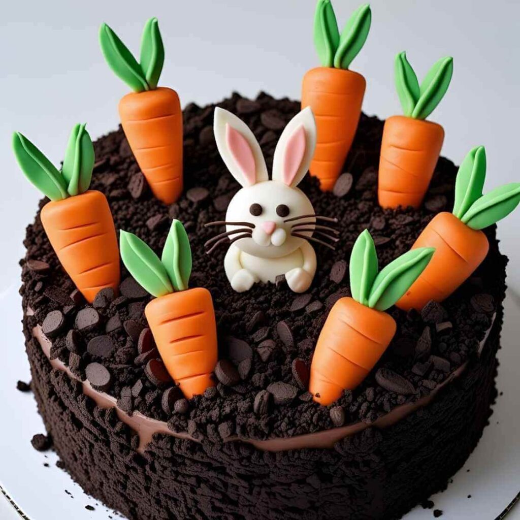 Carrot Patch Bunny Cake