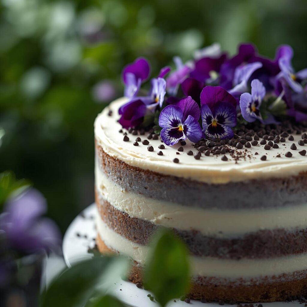 Choco Chip Floral Cake