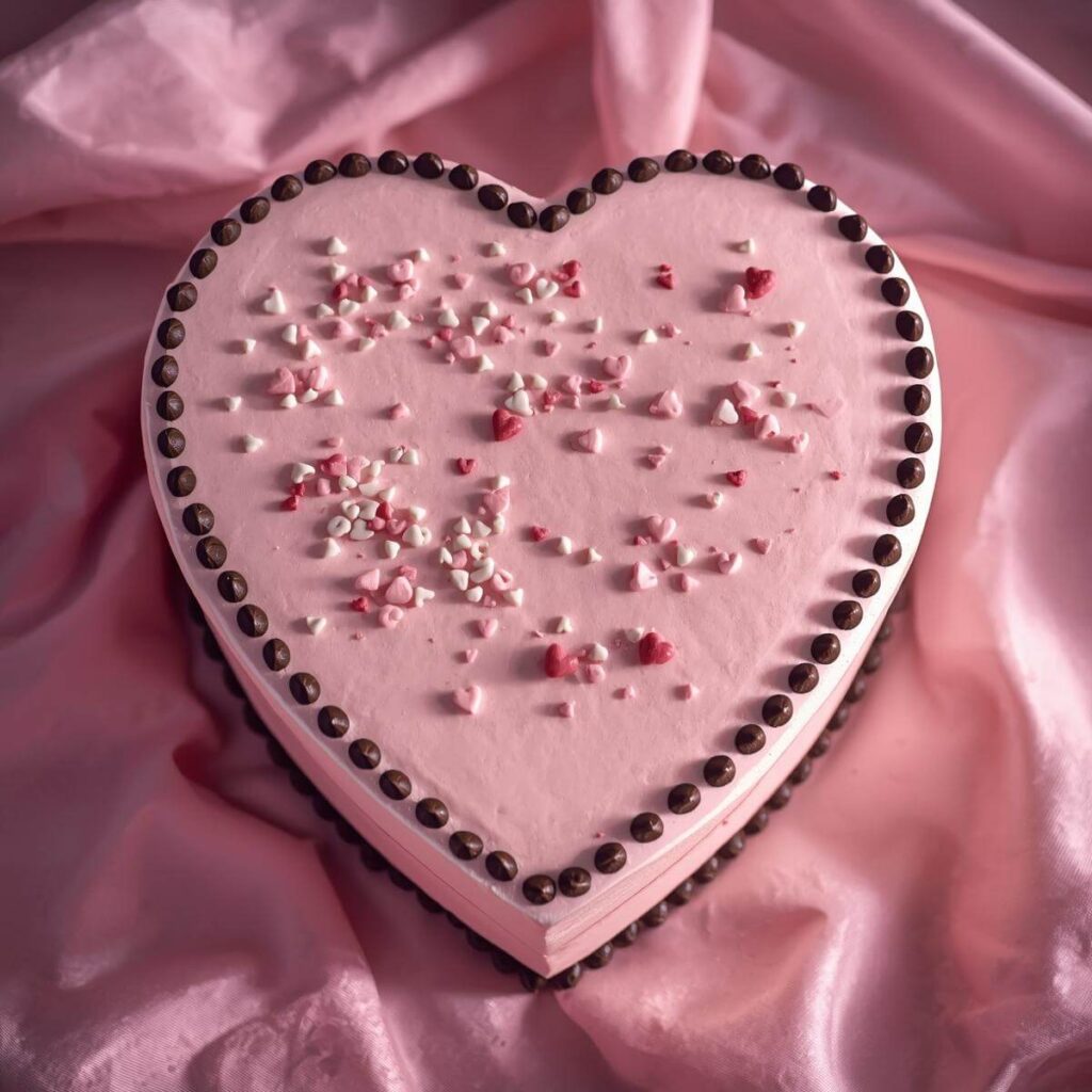 Choco Chip Heart Cake