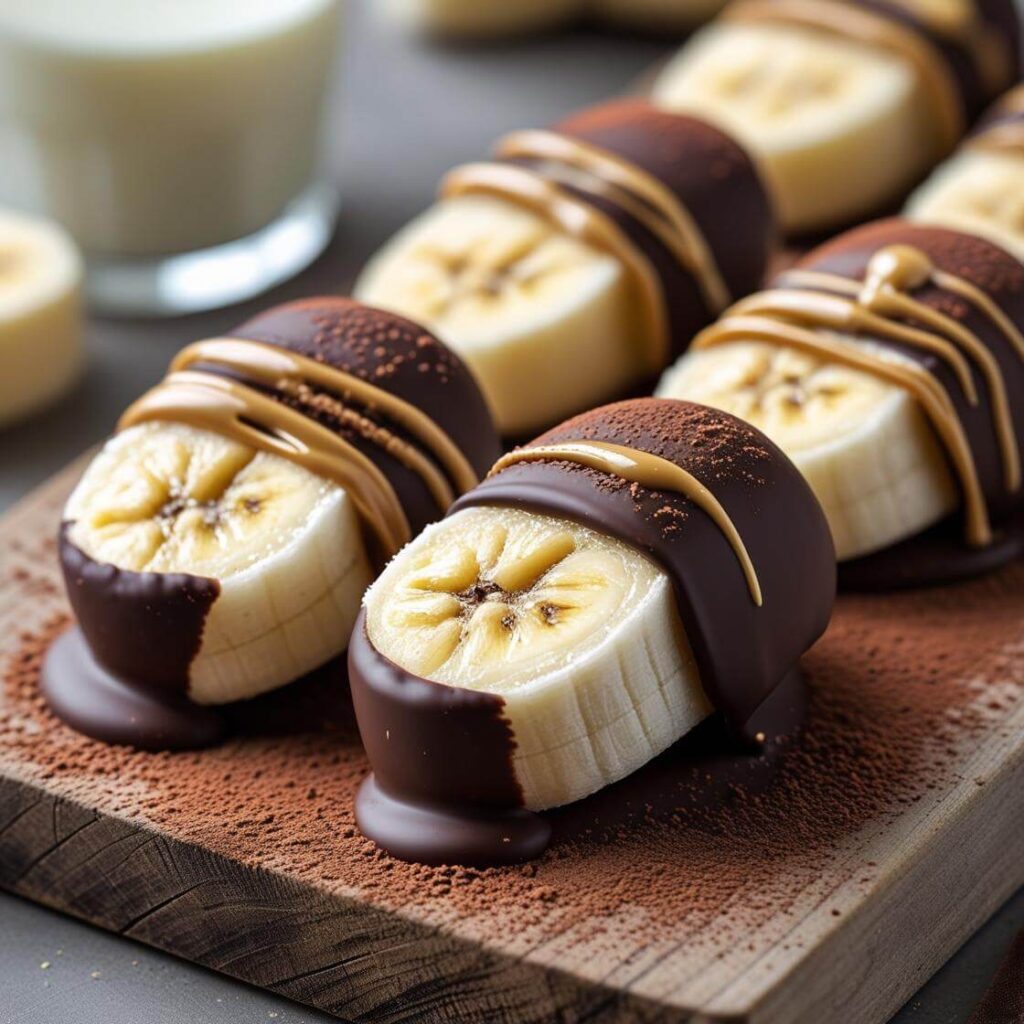 Chocolate Peanut Butter Banana Bites