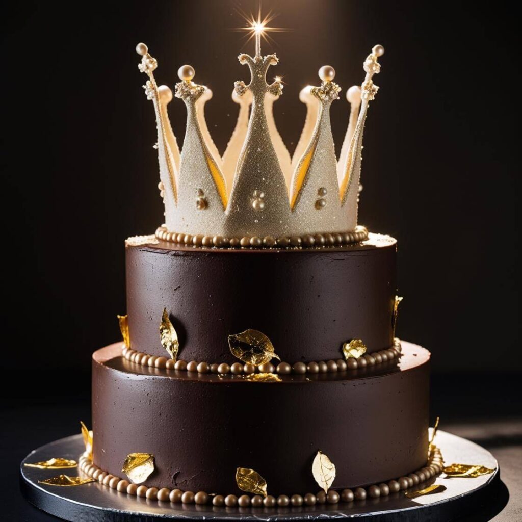 Chocolate Princess Crown Cake