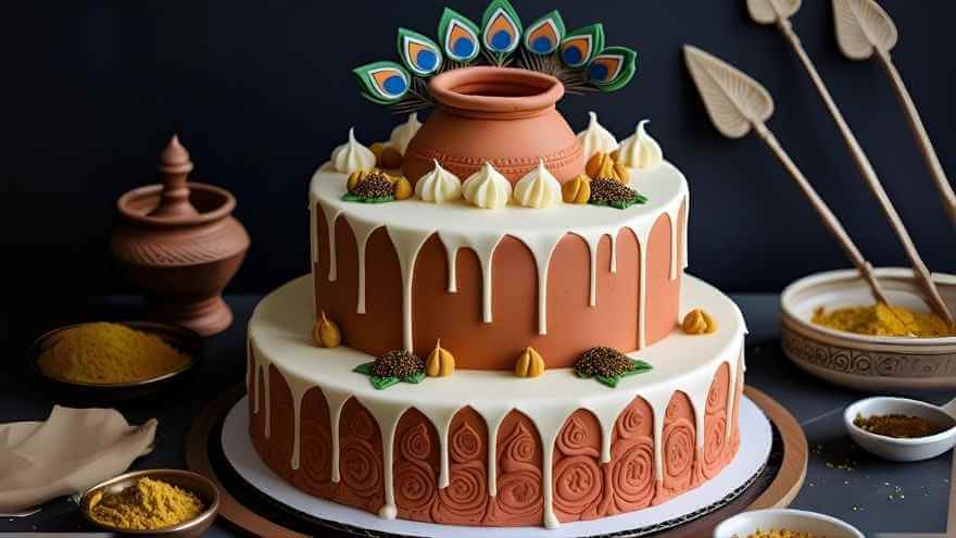 Classic Earthen Pot Cake with Buttercream Drip