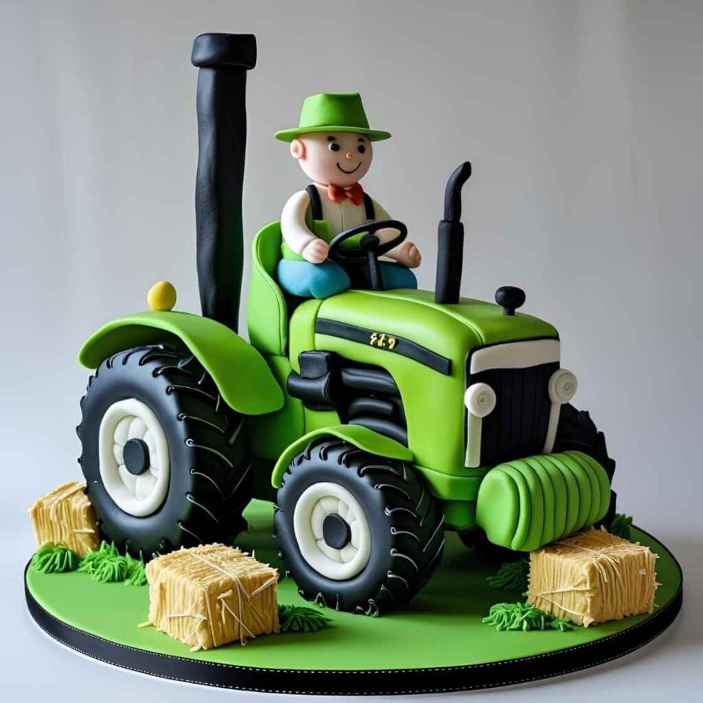 Classic Green Tractor Cake