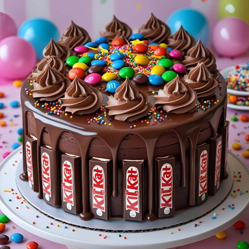 Classic KitKat Chocolate Drip Cake