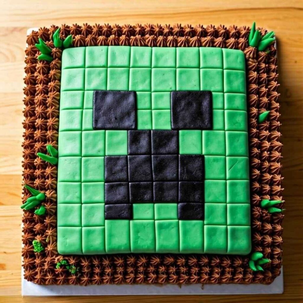 Classic Minecraft Block Cake