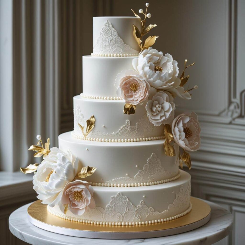 Classic White Wedding Cake