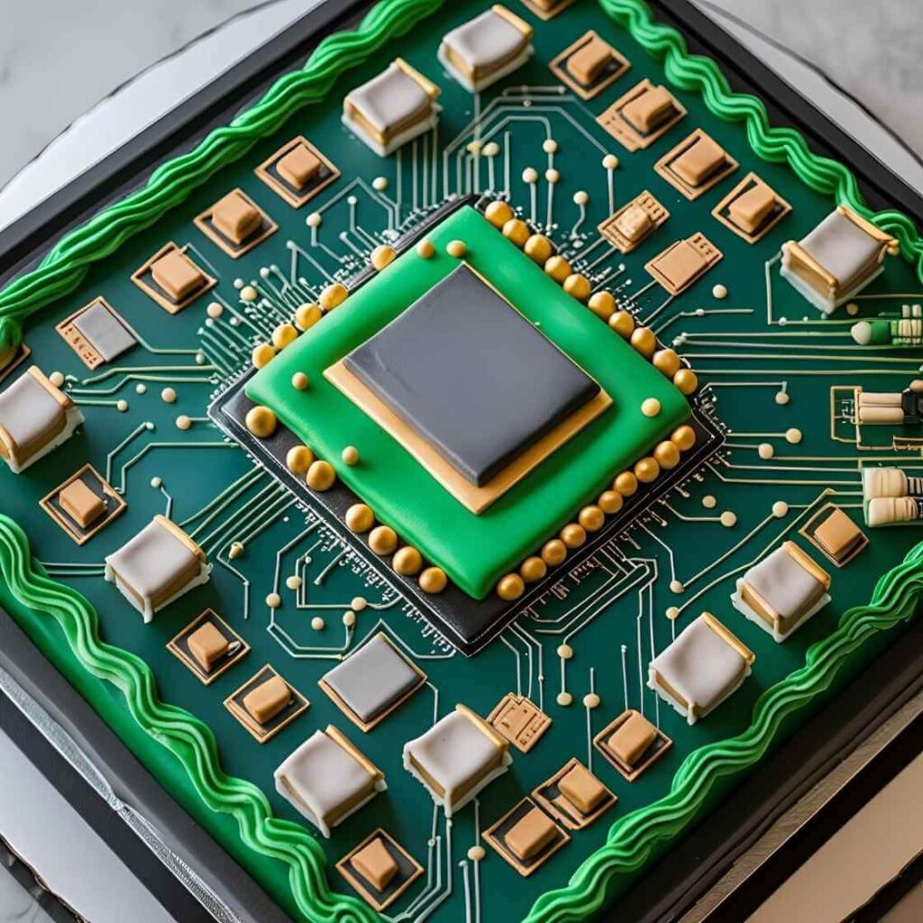 Computer Chip & Circuit Board Cake