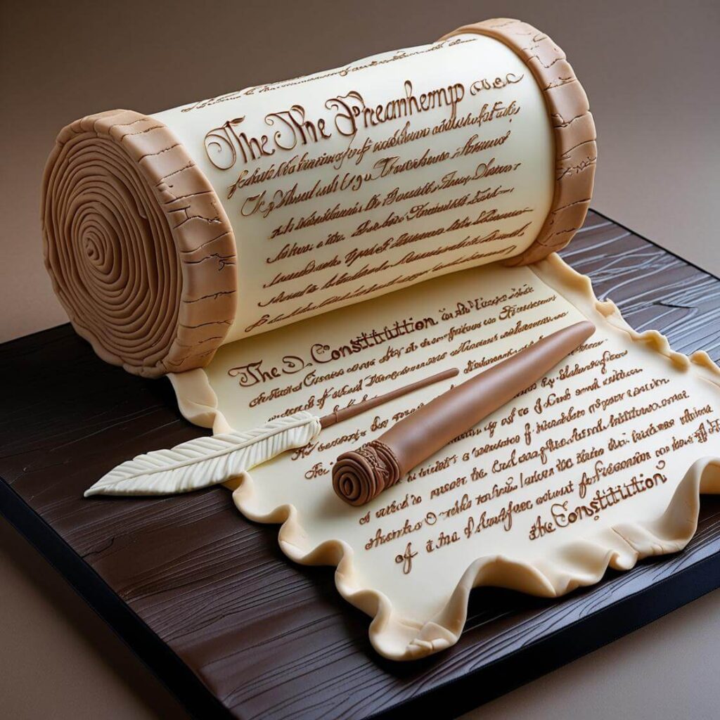 10 Unique Cake Designs for Advocates: Celebrate Legal Excellence 10 Constitution Parchment Cake