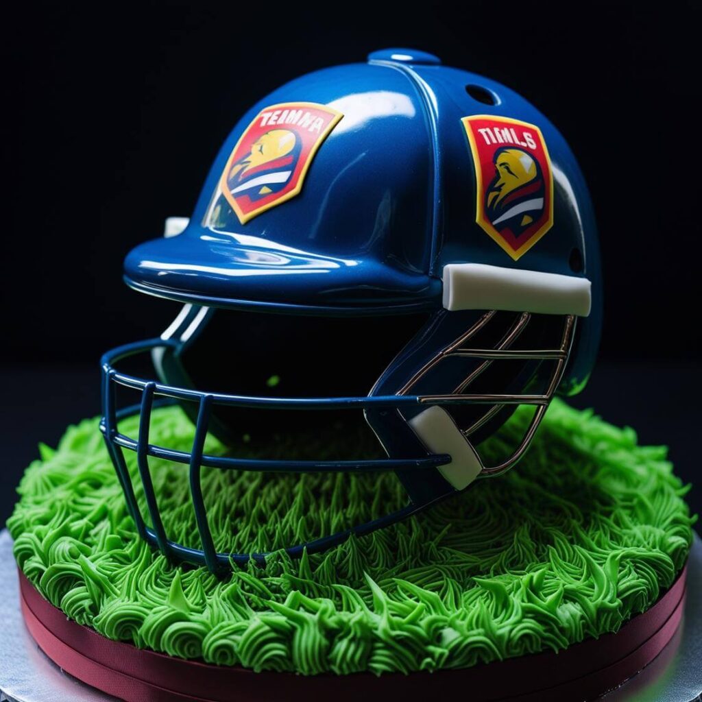 Cricket Helmet Cake