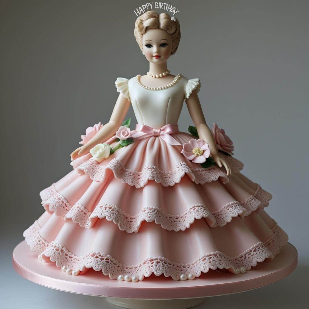 10 Adorable Cake Designs for Your Daughter’s Birthday – She’ll Love #7! 5 Doll Dress Cake for Daughter