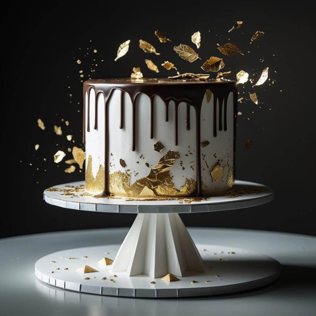 Drip Effect with Metallic Accents