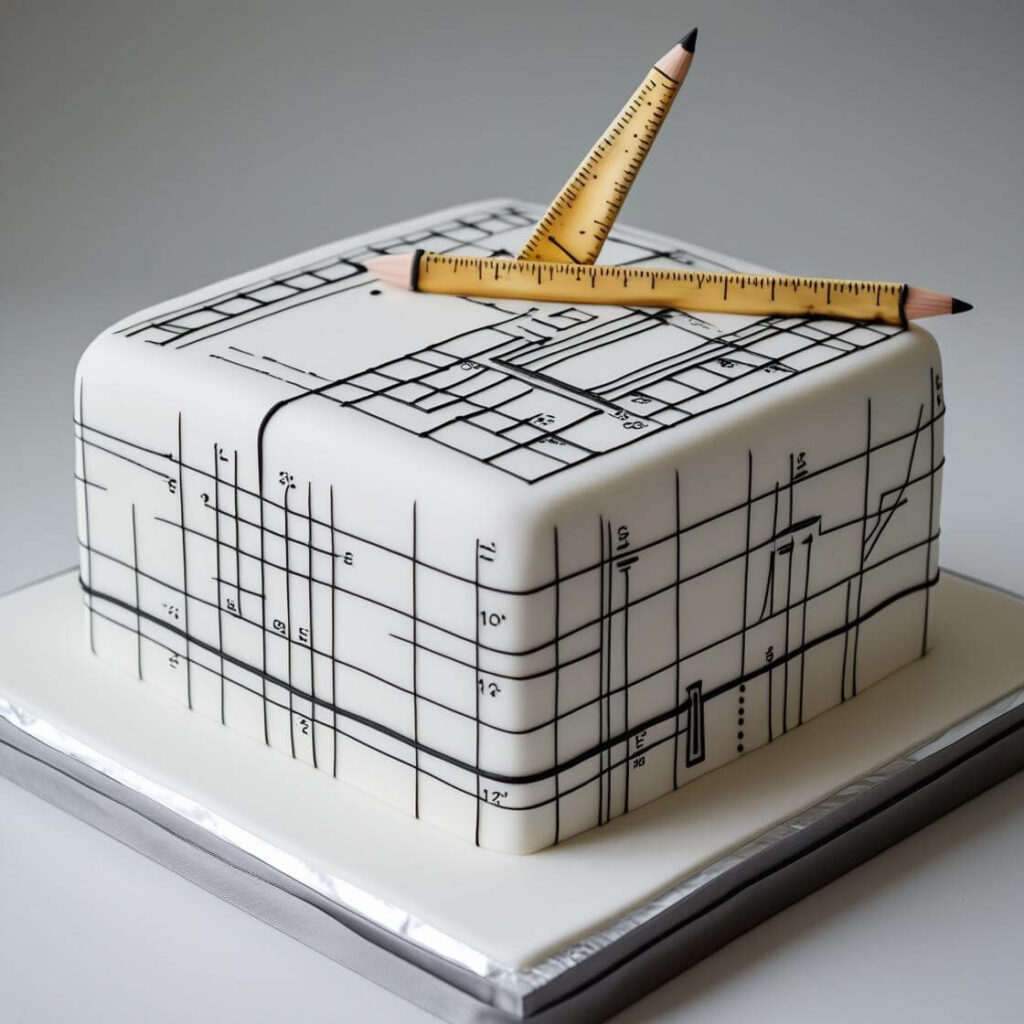 Edible Blueprint Cake