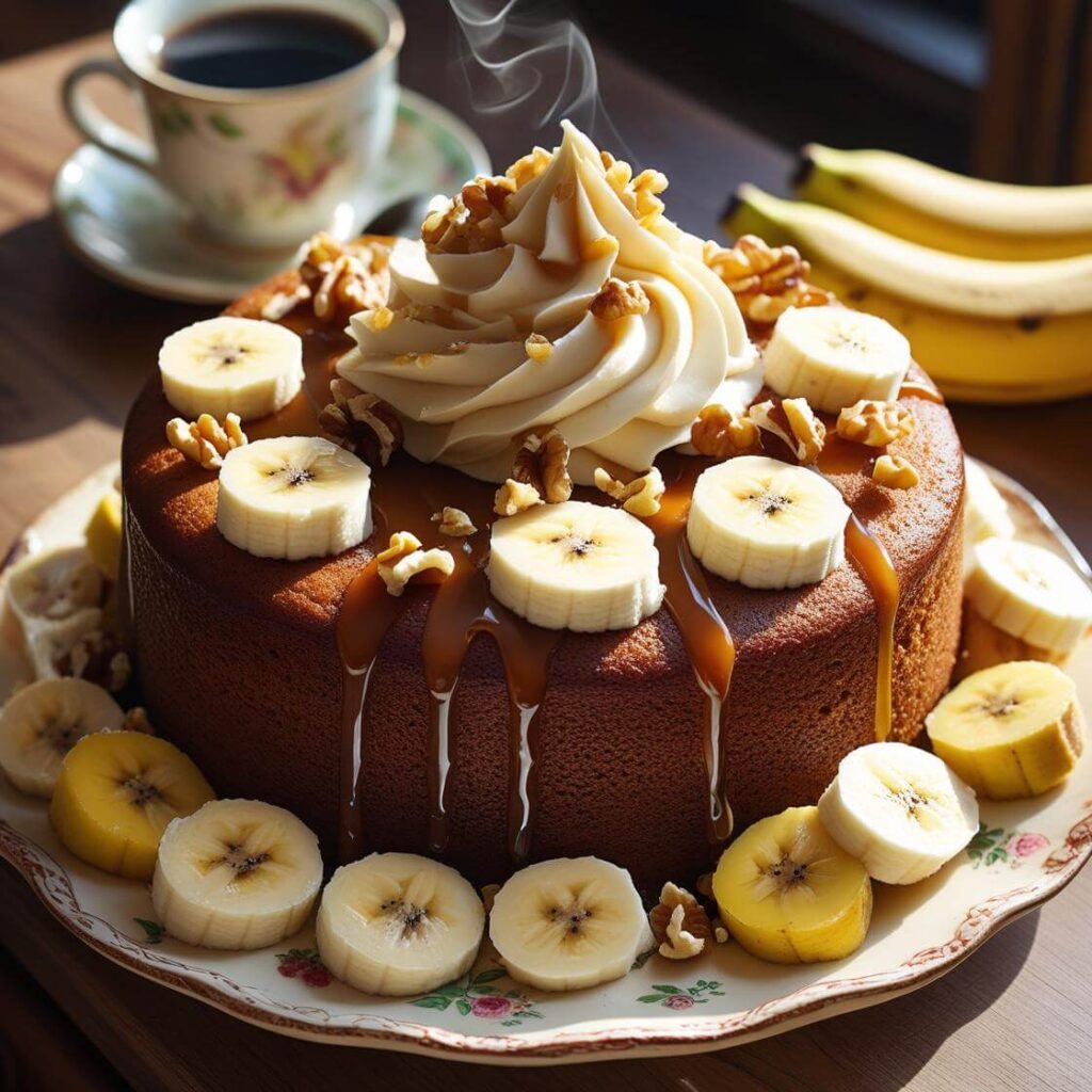 Eggless Banana Cake