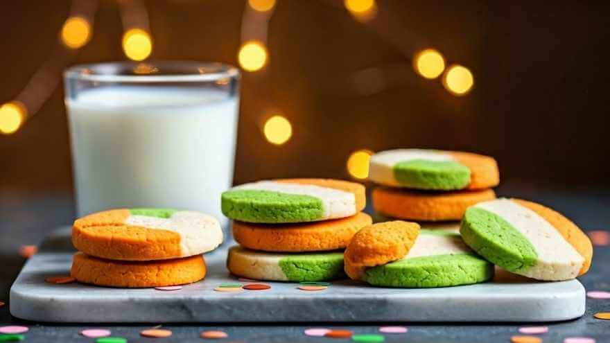 Eggless Tiranga Cookies