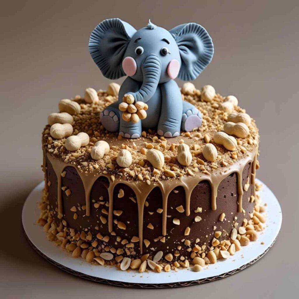 Elephant & Peanut Butter Cake
