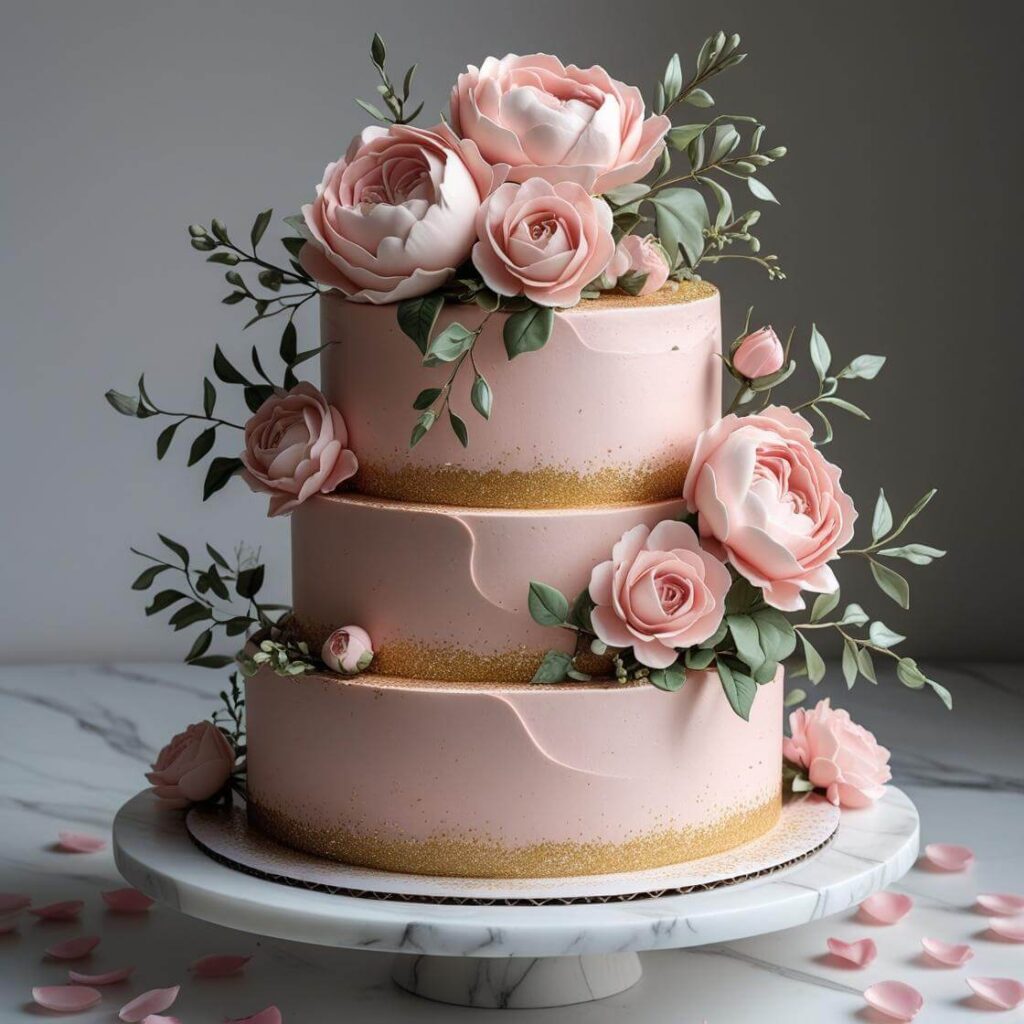 10 Stunning Birthday Cake Designs for Women – Elegant, Glam & Unique! 2 Floral Elegance Cake for Women