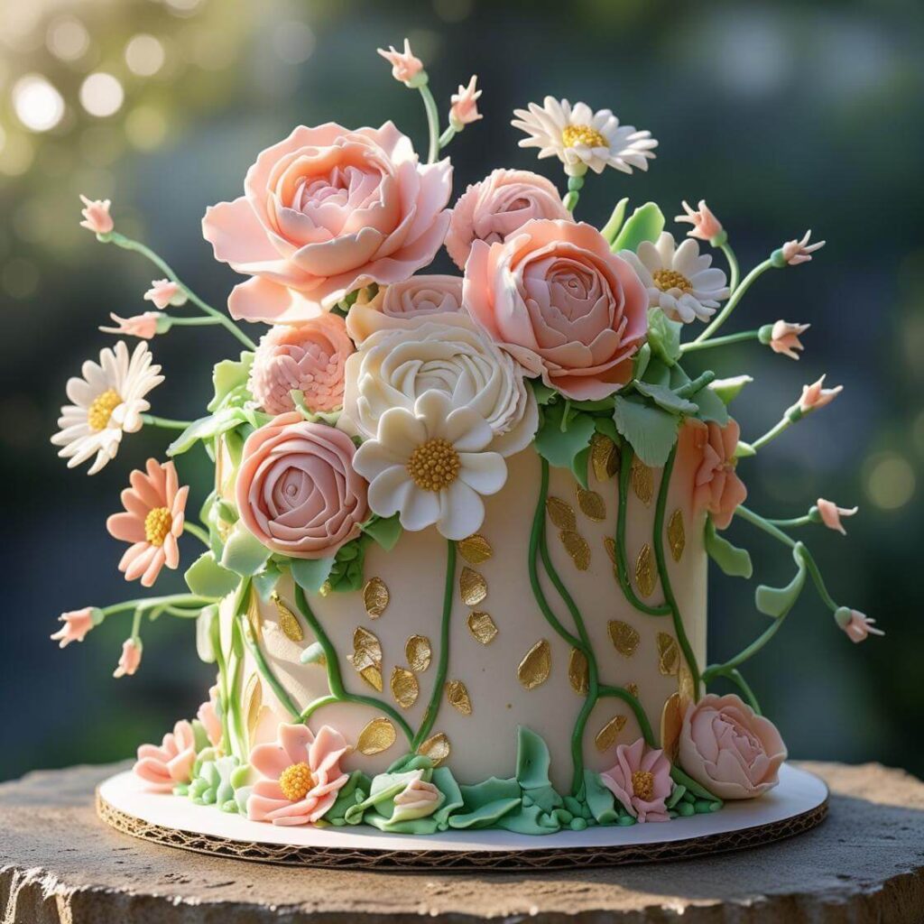 10 Adorable Cake Designs for Your Daughter’s Birthday – She’ll Love #7! 3 Floral Garden Cake for Daughter