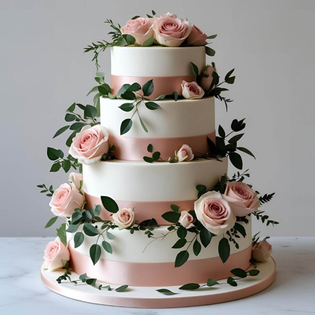 Floral Ribbon Cake