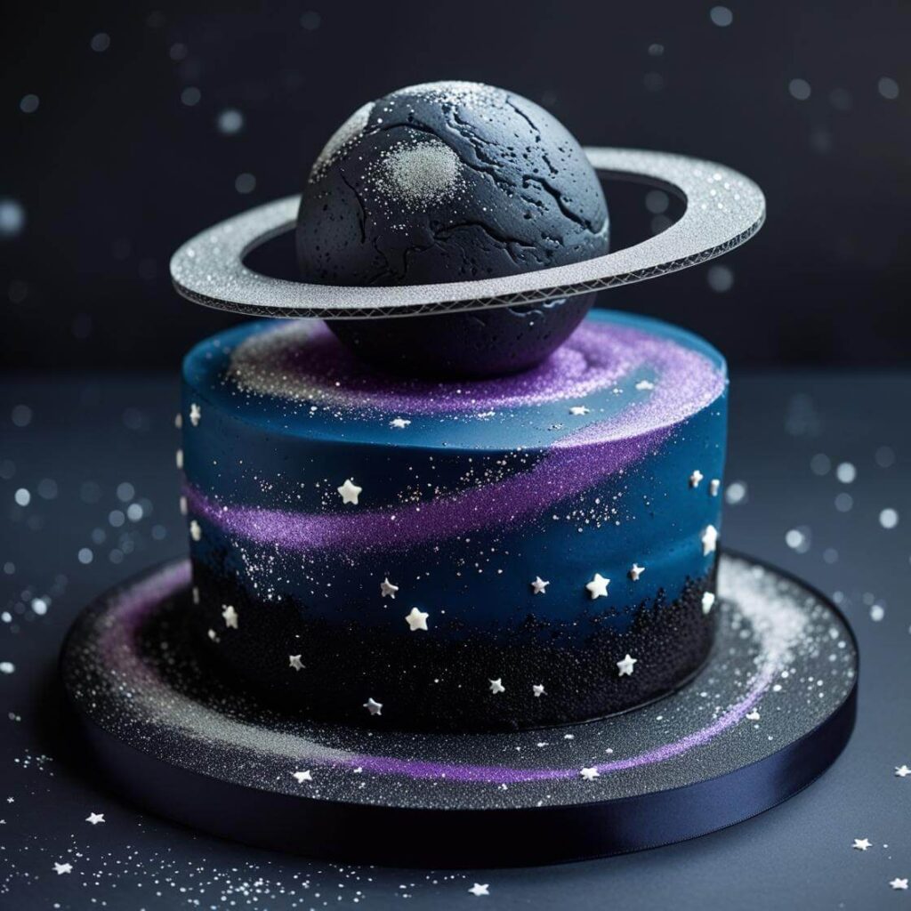 Galaxy Blue Cake