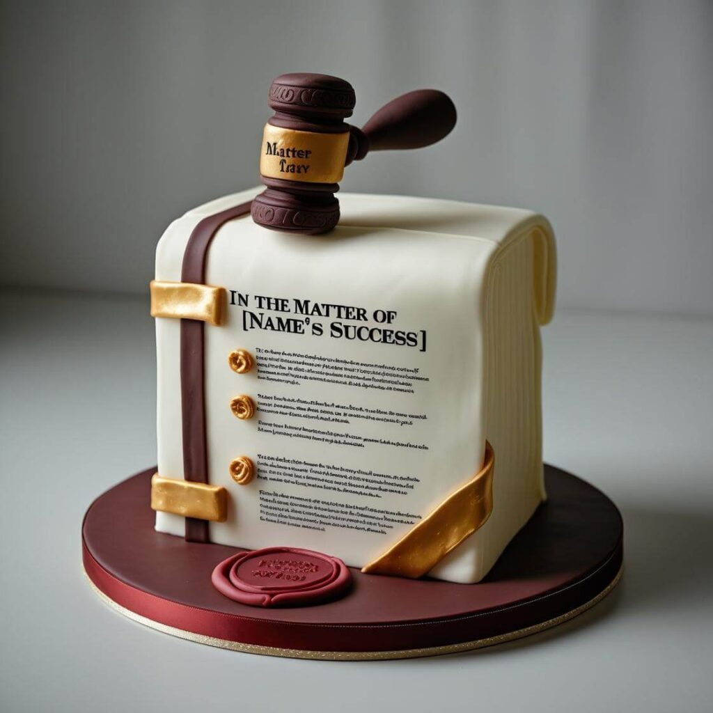 10 Unique Cake Designs for Advocates: Celebrate Legal Excellence 5 Gavel & Legal Brief Cake