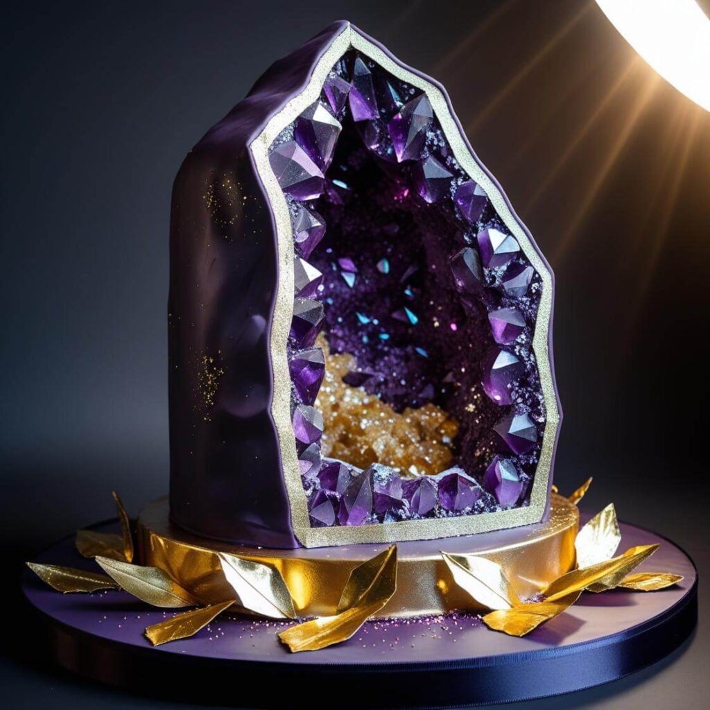 10 Aesthetic Cake Ideas That Went Viral on Instagram 3 Geode Crystal Cake