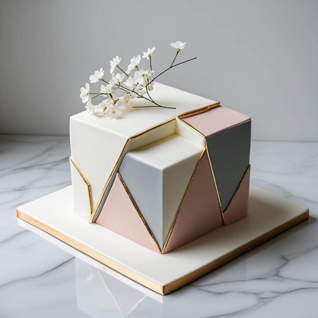 Geometric Modern Design Cake