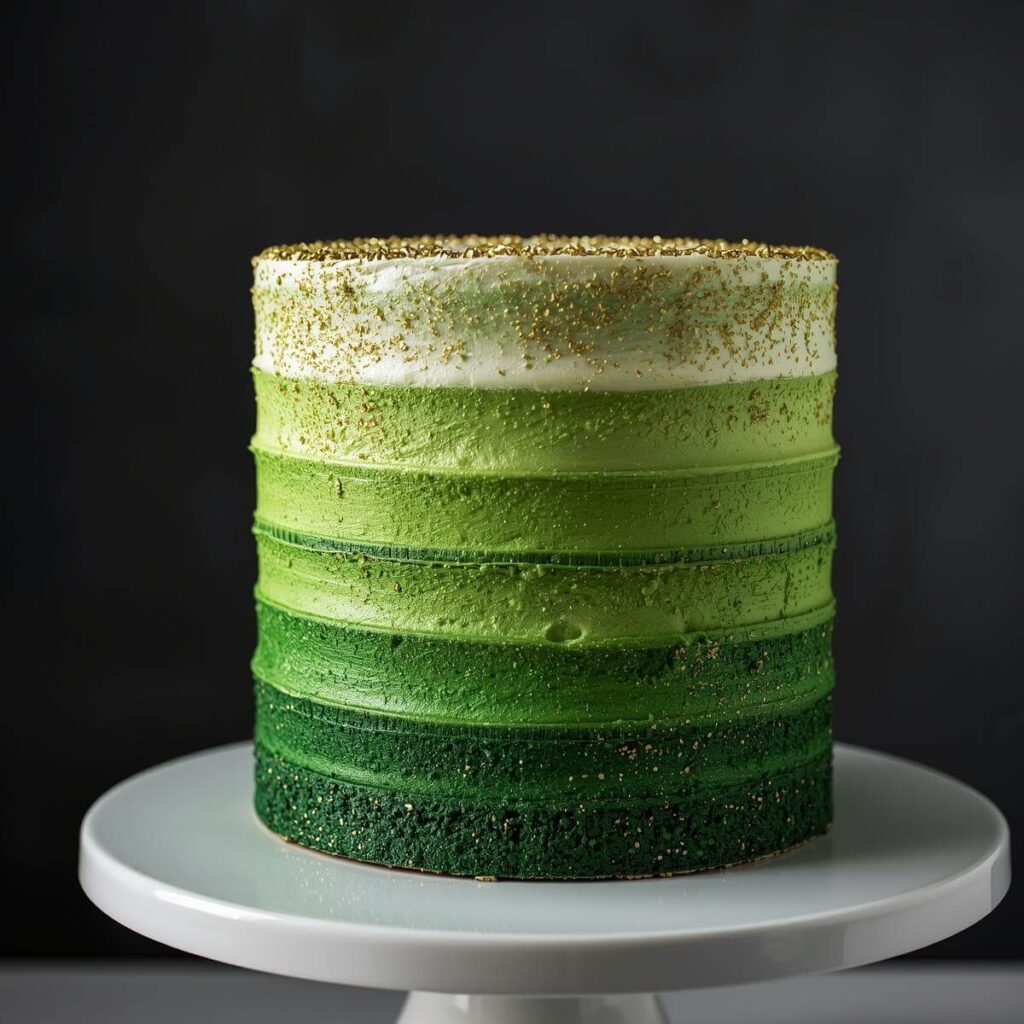 Glittering Green Ombre Cake