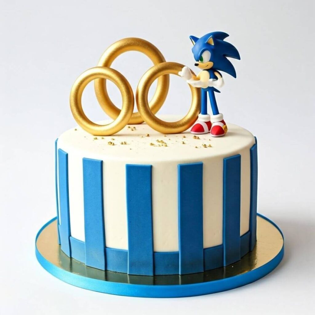 Best 20 Stunning Sonic Cake Design Ideas for the Ultimate Fan 10 Gold Ring Cake