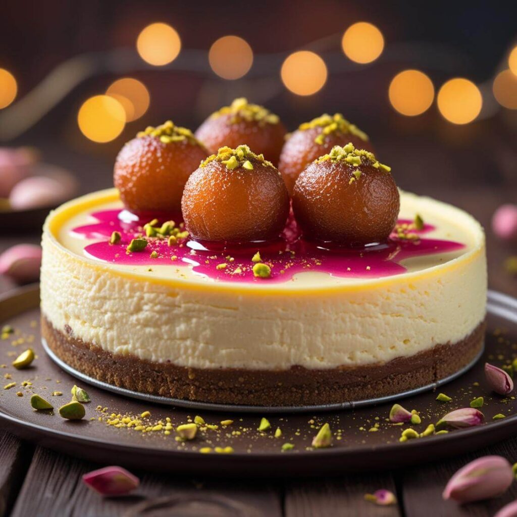 Gulab Jamun Cheesecake
