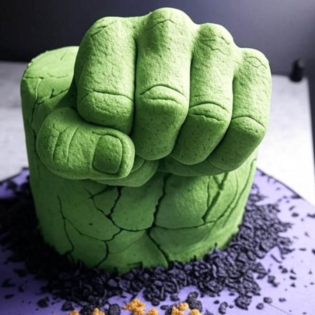 Hulk Fist Punch Cake