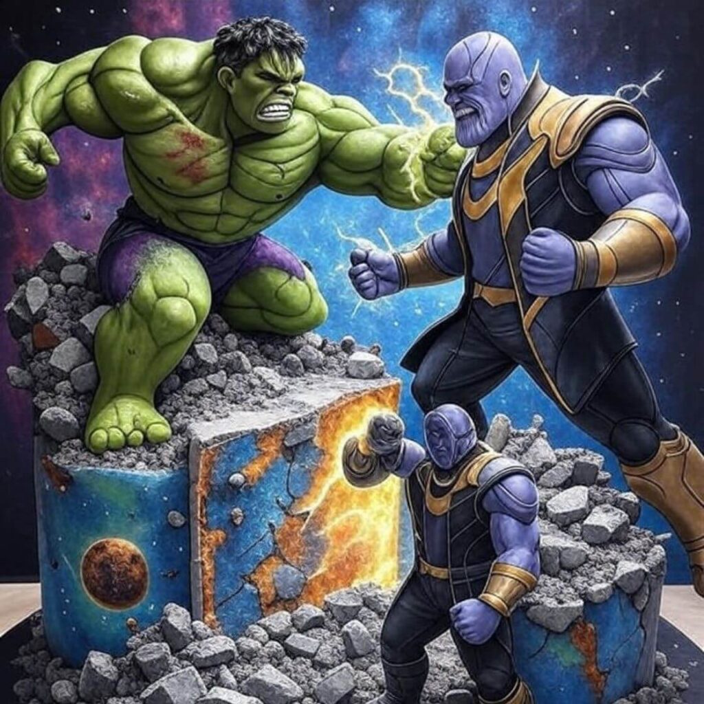 Hulk vs. Villain Cake