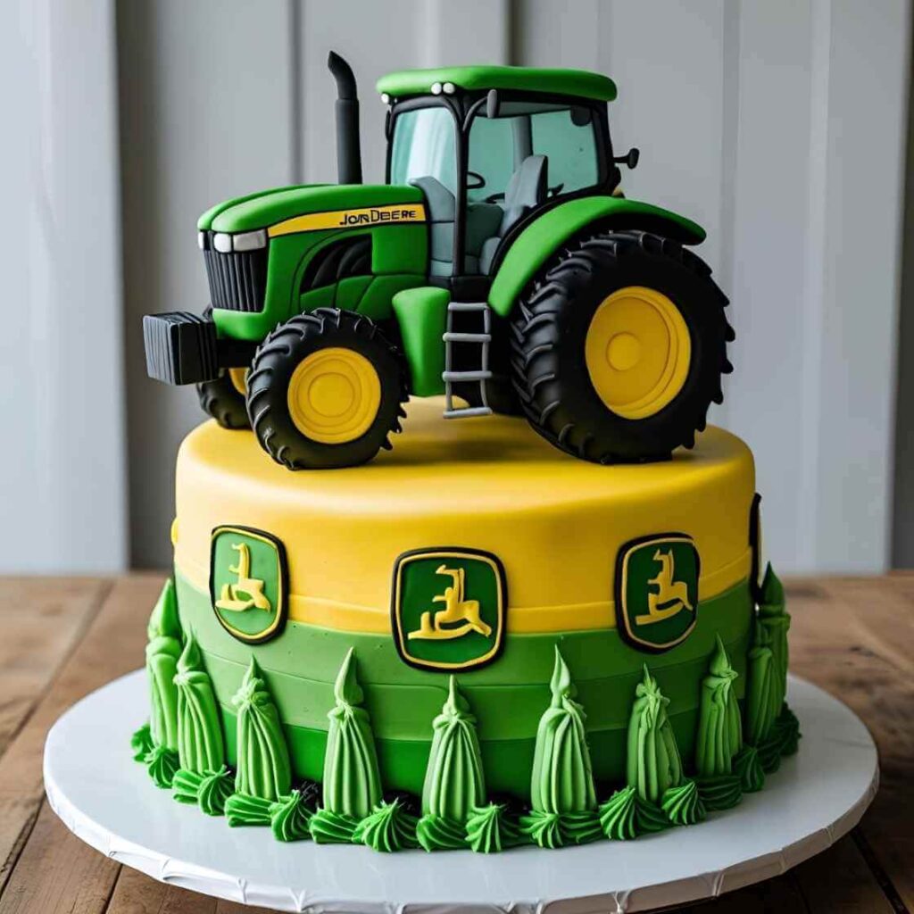 John Deere-Inspired Tractor Cake