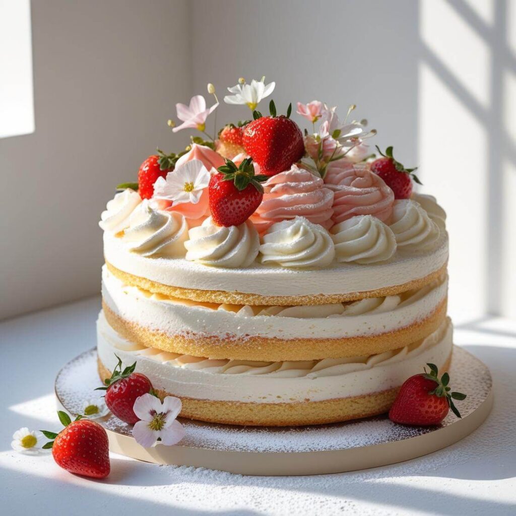 Top 5 Trending Korean and Japanese Cake Styles: A Sweet Fusion of Art and Flavor 2 Korean Cream Cake
