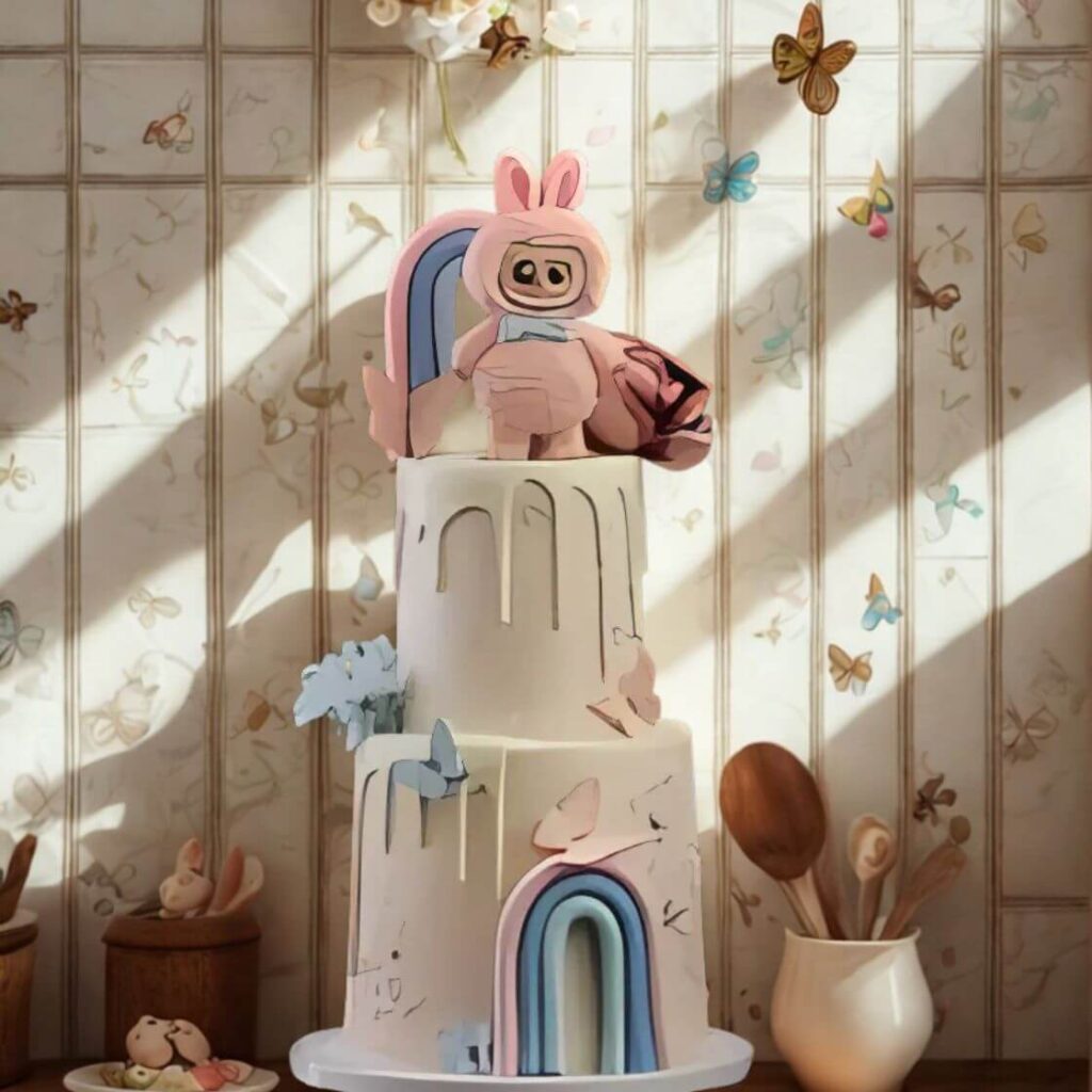 Labubu Drip Cake