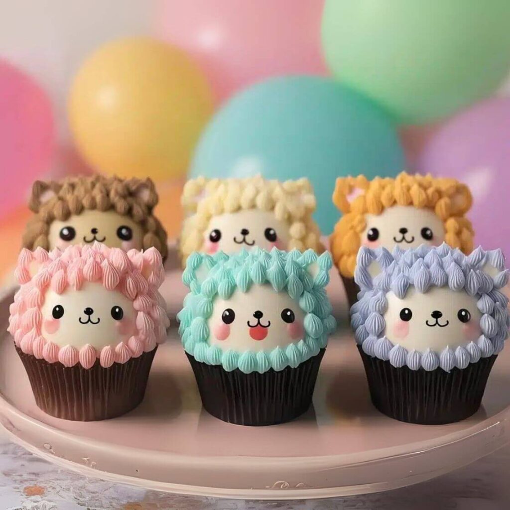 Labubu Themed Cupcake Tower