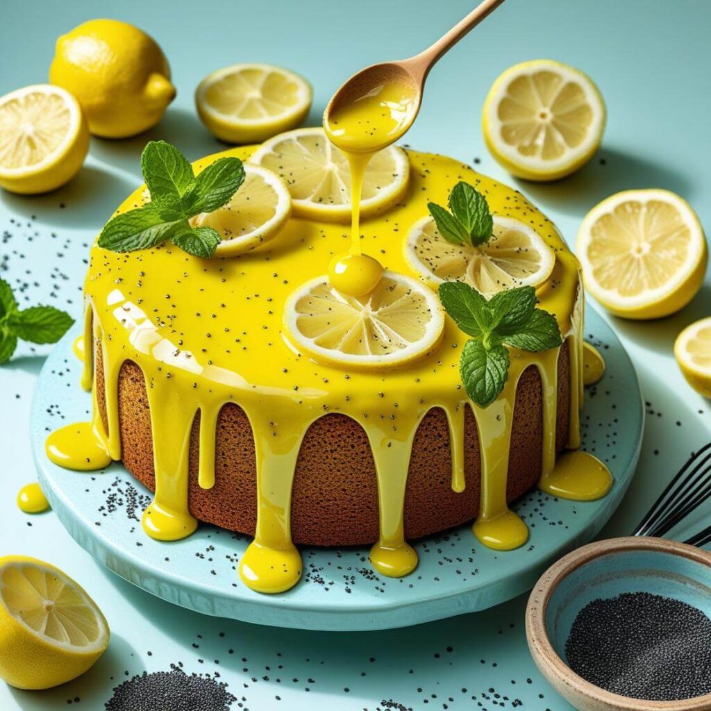 Lemon & Poppy Seed Drizzle Cake