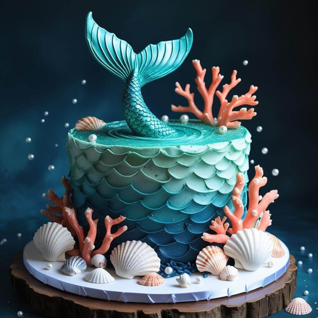 10 Adorable Cake Designs for Your Daughter’s Birthday – She’ll Love #7! 6 Mermaid-Themed Cake for Daughter
