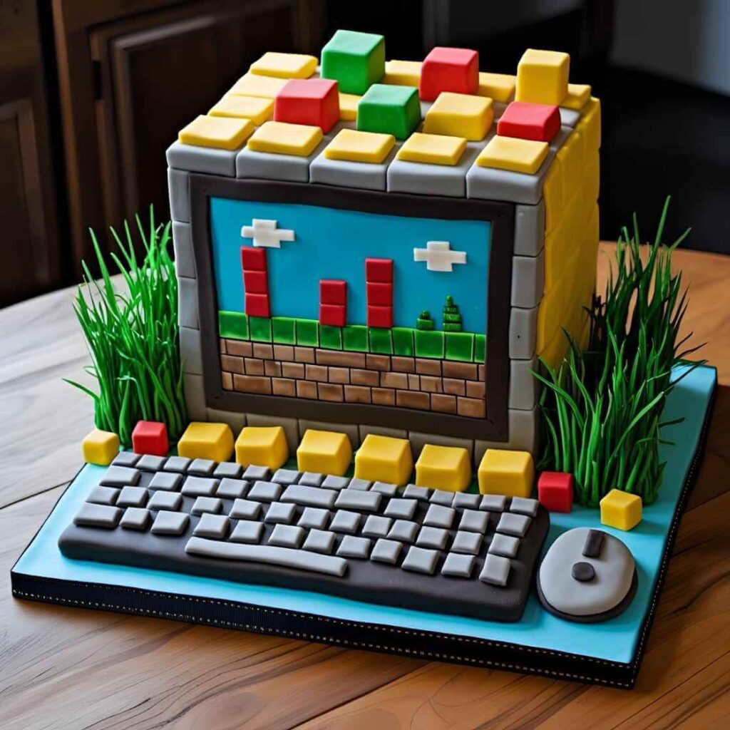 Minecraft Computer Cake